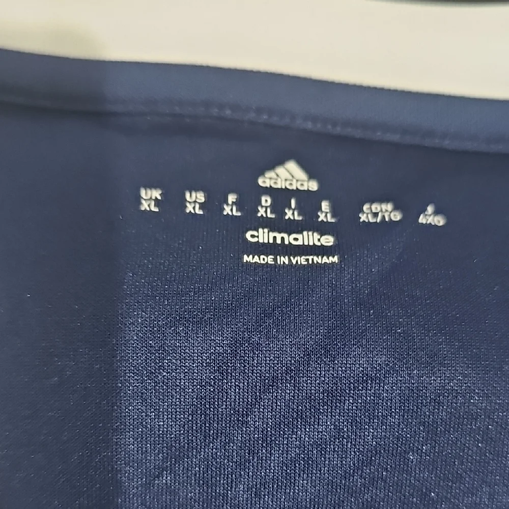 Adidas Navy Blue Soccer Shirt with White Trim